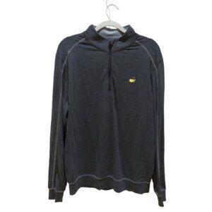 MASTERS TECH 1/4 Zip Gray Performance Golf Pullover Top in Gray - Men's Size M